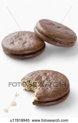 Close-up of chocolate cookies View Large Photo Image Stock Photography - Close-up of chocolate cookies. Fotosearch