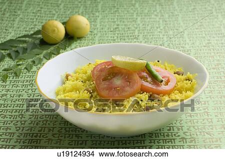 Close-up of fried rice in a ceramic bowl View Large Photo Image Picture - Close-up of fried rice in a ceramic bowl. Fotosearch