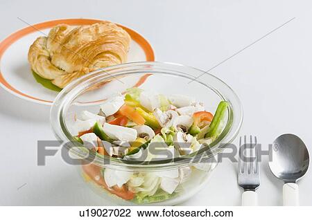 Stock Image - Close-up of a bowl of salad. Fotosearch