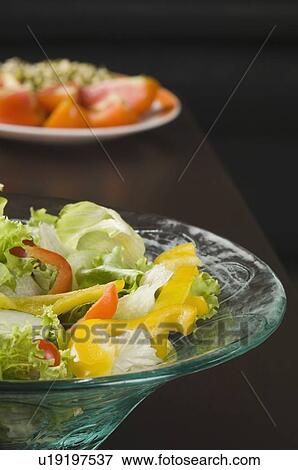 Stock Photo - Close-up of a bowl of vegetable salad. Fotosearch