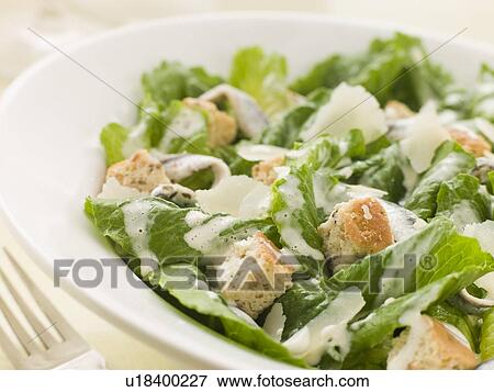 Stock Photo - Bowl of Caesar Salad. Fotosearch