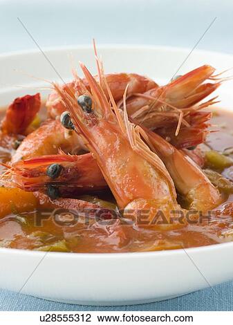 Stock Image - Bowl of Creole Shrimp Gumbo. Fotosearch