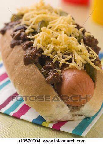 Chilli Dog in a Napkin View Large Photo Image Picture - Chilli Dog in a Napkin. Fotosearch