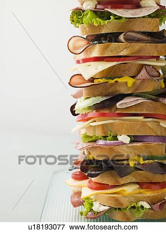 Stock Photo - Dagwood Tower Sandwich. Fotosearch