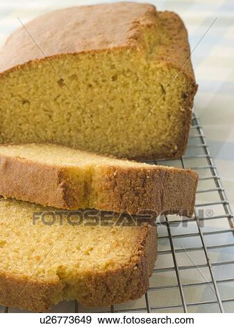Stock Photo - Loaf of Corn Bread on a Cooling rack. Fotosearch