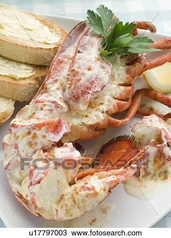 Lobster Newburg with Toast and Lemon View Large Photo Image Stock Image - Lobster Newburg with Toast and Lemon. Fotosearch