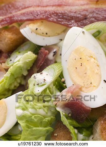 Stock Image - Bacon and Egg Salad. Fotosearch