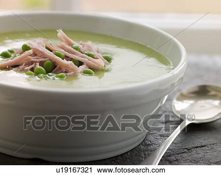 Bowl of Pea and Ham Soup View Large Photo Image Stock Image - Bowl of Pea and Ham Soup. Fotosearch