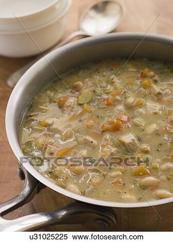 Stock Photography - Farmhouse Chicken and Vegetable Soup. Fotosearch