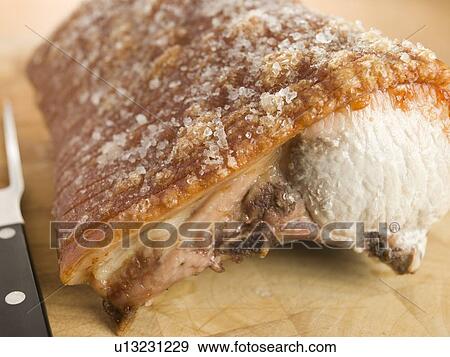 Roast Loin of British Pork with Crackling View Large Photo Image Stock Photo - Roast Loin of British Pork with Crackling. Fotosearch