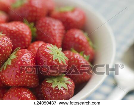 Stock Photo - Bowl of English Strawberries. Fotosearch