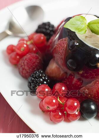 Champagne Berry Jelly with Clotted Cream View Large Photo Image Stock Photograph - Champagne Berry Jelly with Clotted Cream. Fotosearch