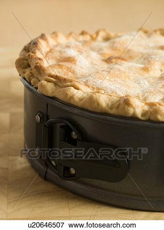 Stock Photo - Deep Apple Pie in a Baking Tin. Fotosearch