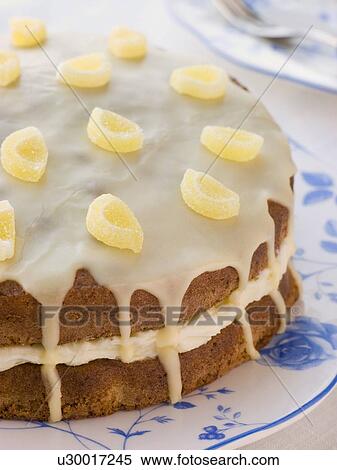 Stock Photography - Lemon Drizzle Cake. Fotosearch