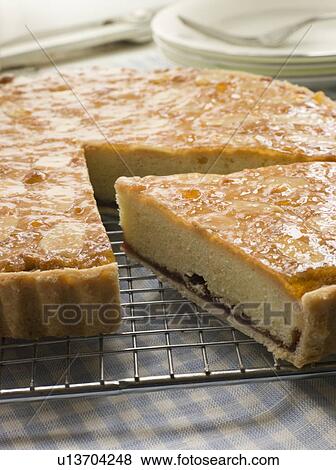 Slice of Bakewell Tart View Large Photo Image Stock Photo - Slice of Bakewell Tart. Fotosearch
