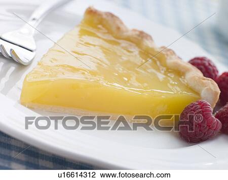 Slice of Lemon Curd Tart with English Raspberries View Large Photo Image Stock Image - Slice of Lemon Curd Tart with English Raspberries. Fotosearch