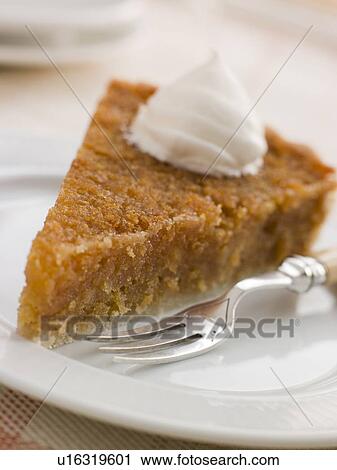 Slice of Treacle Tart with Whipped Cream View Large Photo Image Stock Image - Slice of Treacle Tart with Whipped Cream. Fotosearch