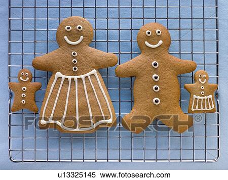 Gingerbread Family View Large Photo Image Stock Photography - Gingerbread Family. Fotosearch