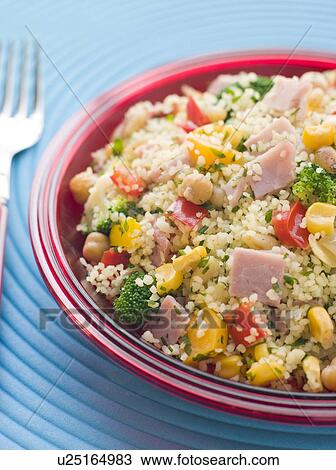 Ham and Vegetable Cous Cous View Large Photo Image Stock Image - Ham and Vegetable Cous Cous. Fotosearch