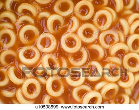 Spaghetti Hoops in Tomato Sauce View Large Photo Image Stock Photo - Spaghetti Hoops in Tomato Sauce. Fotosearch