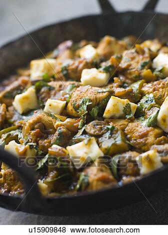 Chicken and Paneer Balti View Large Photo Image Stock Photo - Chicken and Paneer Balti. Fotosearch