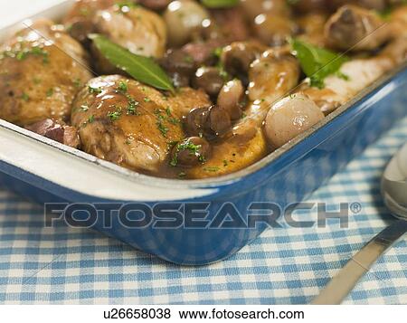Dish of 'Coq au Vin' View Large Photo Image Stock Photo - Dish of 'Coq au Vin'. Fotosearch