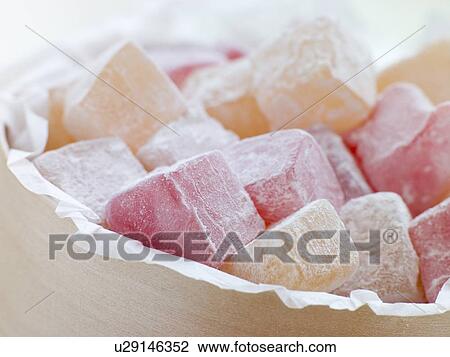 Bowl of Turkish Delight View Large Photo Image Stock Image - Bowl of Turkish Delight. Fotosearch