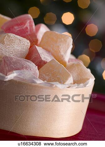 Stock Photo - Box of Turkish Delight. Fotosearch