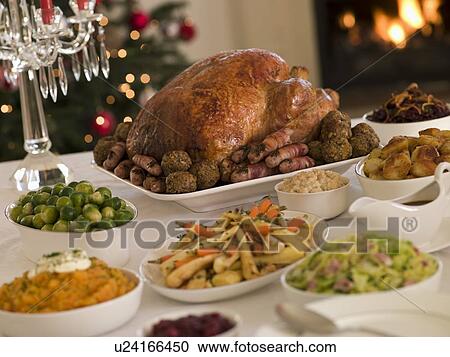 Christmas Roast Turkey with all the Trimmings View Large Photo Image Stock Image - Christmas Roast Turkey with all the Trimmings. Fotosearch