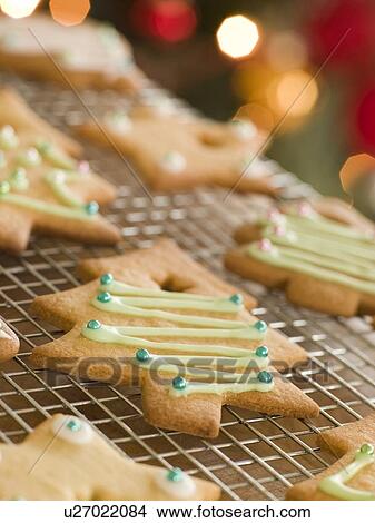 Picture - Christmas Tree Biscuits. Fotosearch