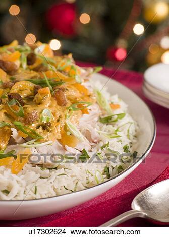 Coronation Turkey Rice Salad View Large Photo Image Picture - Coronation Turkey Rice Salad. Fotosearch