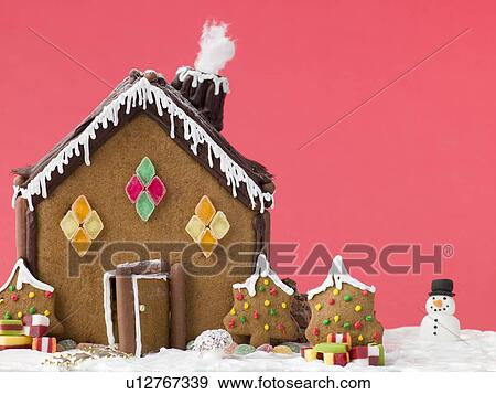 Gingerbread House View Large Photo Image Stock Photo - Gingerbread House. Fotosearch