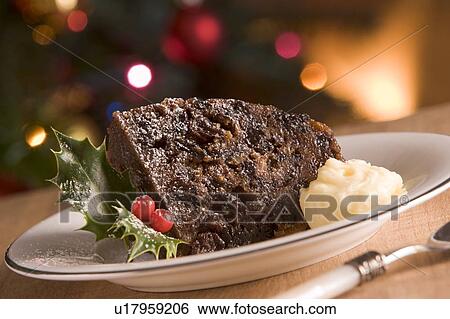 Portion of Christmas Pudding with Brandy Butter View Large Photo Image Stock Photograph - Portion of Christmas Pudding with Brandy Butter. Fotosearch