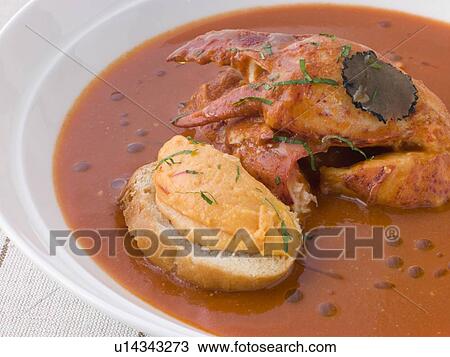 Bowl of Lobster Bisque Rouille Croute and Sliced Truffle View Large Photo Image Stock Image - Bowl of Lobster Bisque Rouille Croute and Sliced Truffle. Fotosearch
