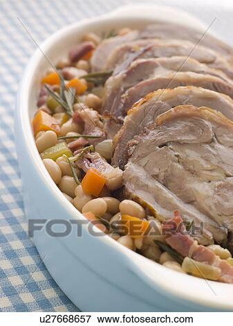 Braised Boneless Shoulder of Lamb with Beans View Large Photo Image Stock Photo - Braised Boneless Shoulder of Lamb with Beans. Fotosearch