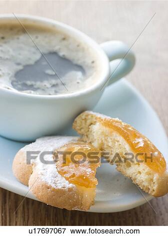 Margherite Biscuit with Espresso View Large Photo Image Stock Photo - Margherite Biscuit with Espresso. Fotosearch