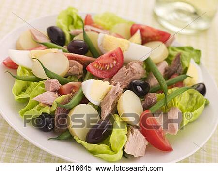 Salad of Tuna Nicoise View Large Photo Image Stock Photography - Salad of Tuna Nicoise. Fotosearch
