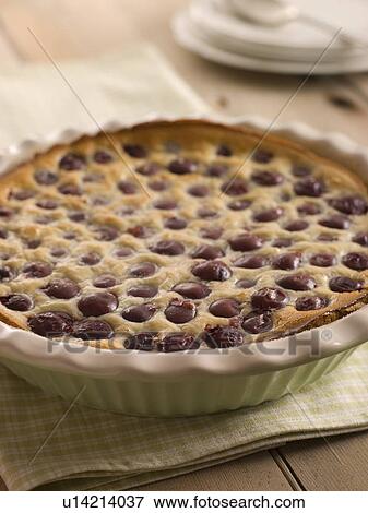 Stock Photo - Black Cherry Clafoutis. Fotosearch