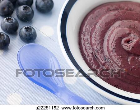 Stock Image - Blueberry and Sweet Rice Puree. Fotosearch