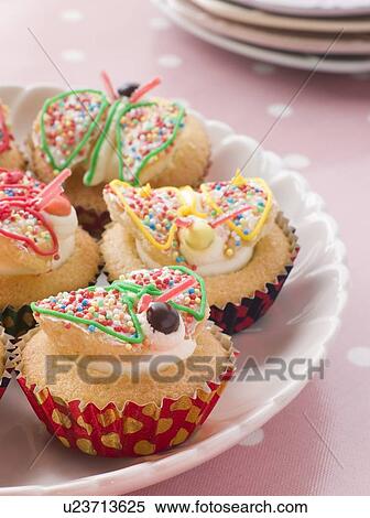 Butterfly Cup Cakes View Large Photo Image Stock Photography - Butterfly Cup Cakes. Fotosearch