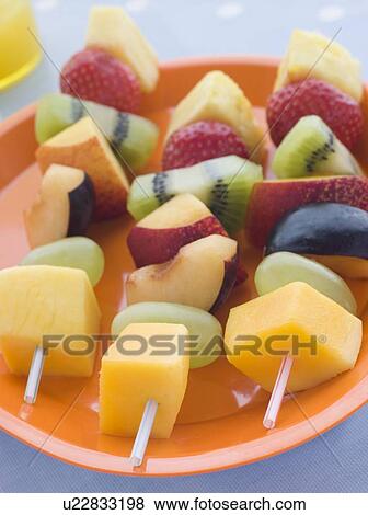Stock Photo - Fruit Kebabs. Fotosearch