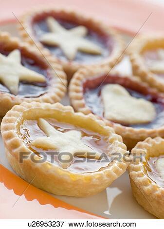 Stock Photo - Plate of Jam Tarts. Fotosearch
