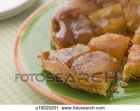 Stock Image - Slice of Tarte Tatin aux Pomme. Fotosearch