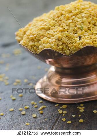 Stock Photography - Dish of Yellow Mustard Seeds. Fotosearch