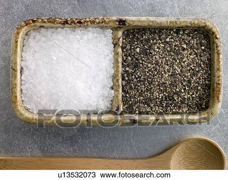 Sea Salt Crystals and Course Cracked Black Pepper View Large Photo Image Stock Image - Sea Salt Crystals and Course Cracked Black Pepper. Fotosearch