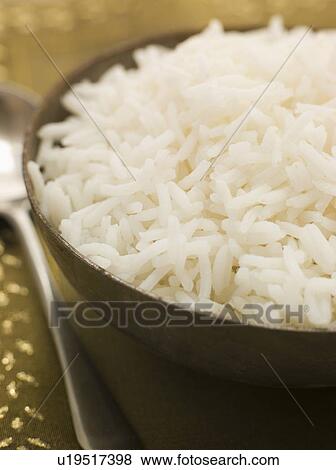 Stock Photo - Bowl of Plain Boiled Basmati Rice. Fotosearch