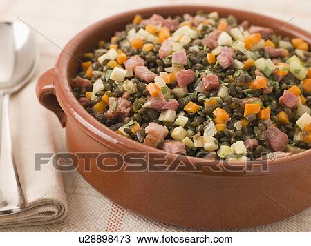 Bowl of Puy Lentils with Lardons View Large Photo Image Stock Image - Bowl of Puy Lentils with Lardons. Fotosearch