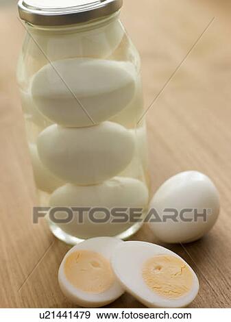 Stock Photo - Jar of Pickled Eggs. Fotosearch