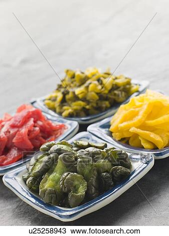 Selection of Pickled Vegetables View Large Photo Image Stock Image - Selection of Pickled Vegetables. Fotosearch