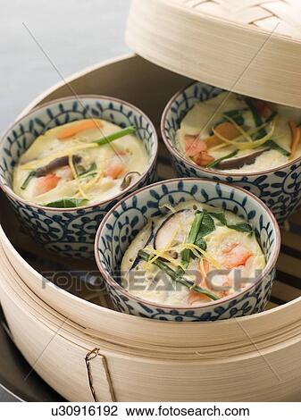 Steamed savoury Custards in a Steamer View Large Photo Image Stock Image - Steamed savoury Custards in a Steamer. Fotosearch